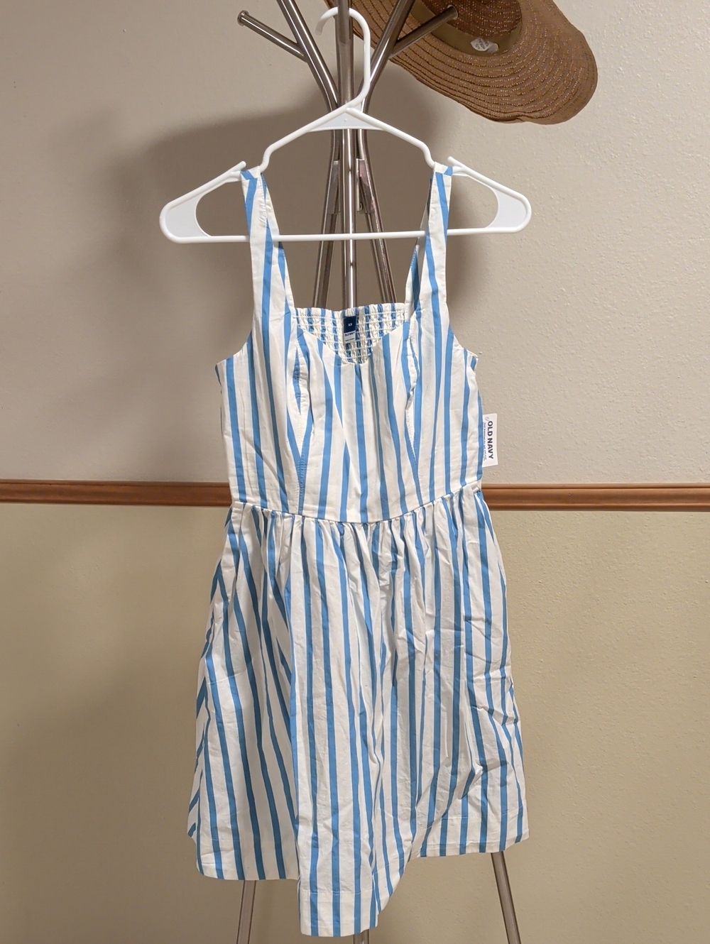 Old Navy Blue and White Striped Sundress